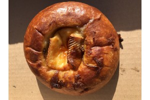 Brie and Onion Bialy